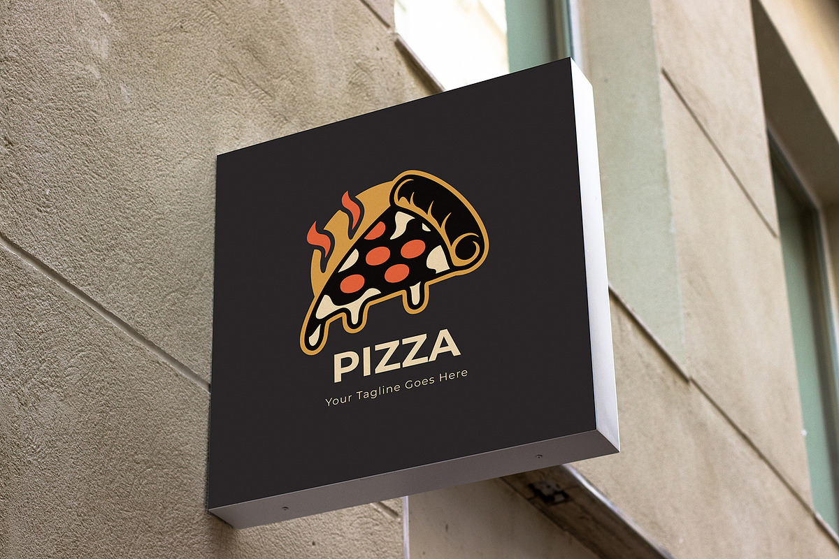 Modern Pizza Logo Template, a Branding & Logo Template by YUDesignStore (Photo 5 of 7)