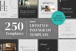 Dark Instagram templates Canva, a Social Media Template by VeliusCreativeStudio