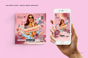Hello Summer Party Flyer