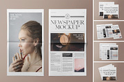 Newspaper Mockup, a Product Mockup by PixelVoyager (Thumbnail 1 of 7)