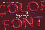 Liquido - 3D Color SVG Font, a Font by Deeezy (Thumbnail 2 of 5)