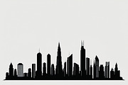 Modern City Skyline Vector Bundle, an Illustration by abu67222 (Thumbnail 2 of 7)