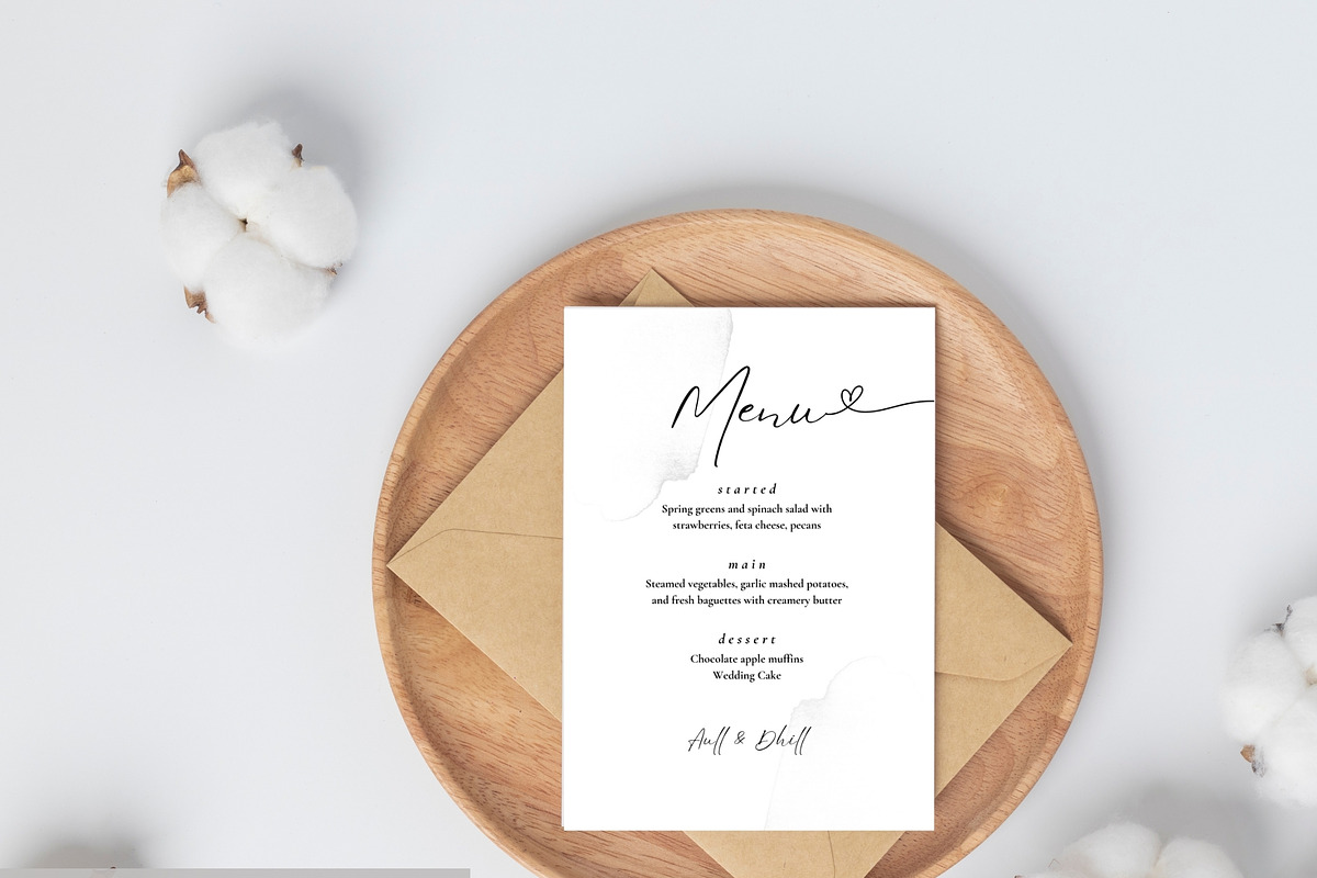 Wedding Menu Template SQF07, an Invitation Template by ResumeFabs (Photo 4 of 6)