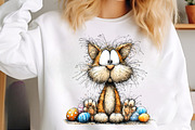 Whimsical easter cats clipart, an Illustration by SinaCreation (Thumbnail 6 of 11)