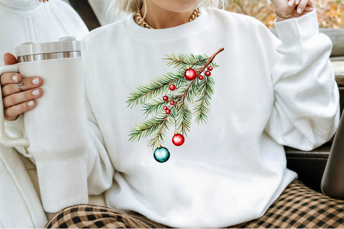 Evergreen Clipart Watercolor Christm, an Illustration by Sublimation Artist (Photo 4 of 6)