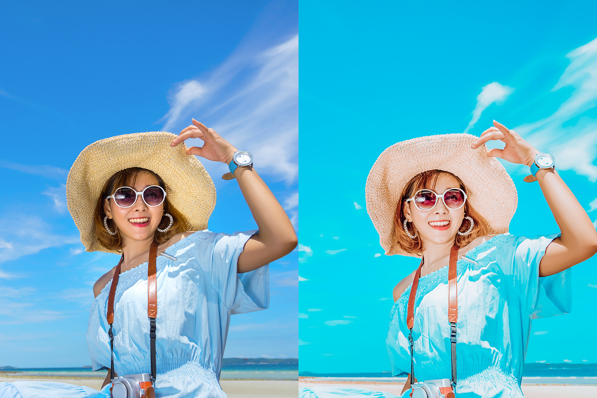 16 Blue Vacation Lightroom Presets, a Preset Add-On by RamsaGraphi (Photo 4 of 10)