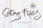 Setting fires, a Script Font by Alcode (Thumbnail 1 of 13)