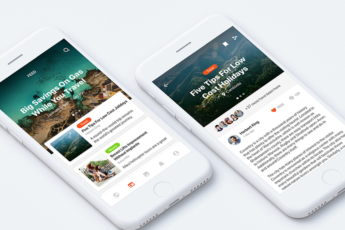 Social Mobile App UI Kit, an App Template by hoangpts (Photo 5 of 5)