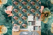 Watercolor flowers seamless patterns, a Pattern Graphic by OliaMuseDesign (Thumbnail 5 of 7)