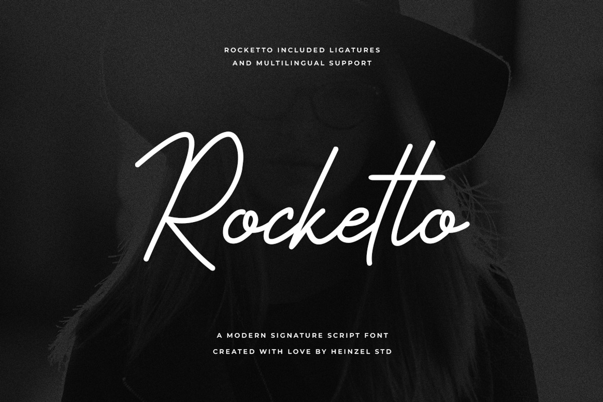 Rocketto Signature Font, a Handwritten Font by Heinzel Std (Photo 1 of 14)