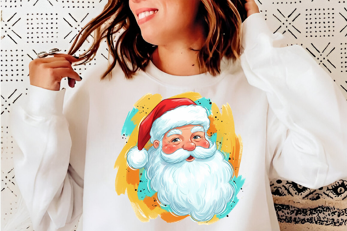 Preppy Brushstroke Christmas Santa, an Illustration by SinaCreation (Photo 6 of 7)