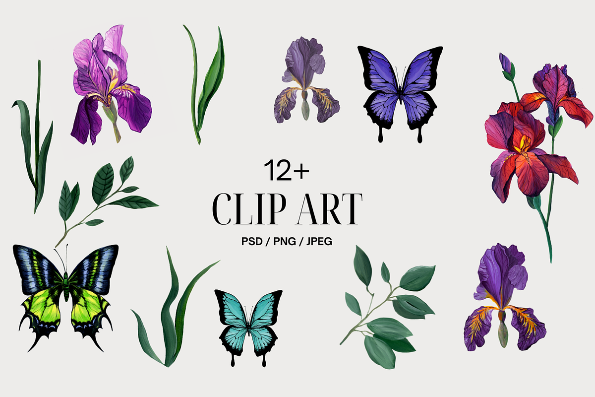 Iris Floral, Luxury Patterns, a Pattern Graphic by lukodje (Photo 3 of 6)