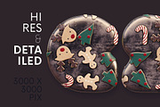 Christmas Deco - PNG Alphabet, an Object Graphic by MIIM (Thumbnail 2 of 4)