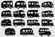 Rv Camper Silhouette SVG, a Transportation Illustration by newminddesign (Thumbnail 1 of 5)