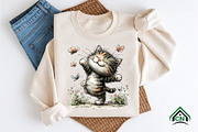 Whimsical Spring Cat Clipart, an Illustration by Craft Nest (Thumbnail 9 of 12)
