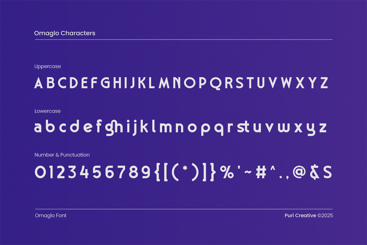 Omaglo – Unique Modern Sans Font, a Sans Serif Font by PuriCreative (Photo 9 of 10)