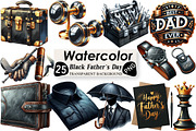 Classic Black Father's Day Clipart, an Illustration by Black Bird Studio (Thumbnail 1 of 6)