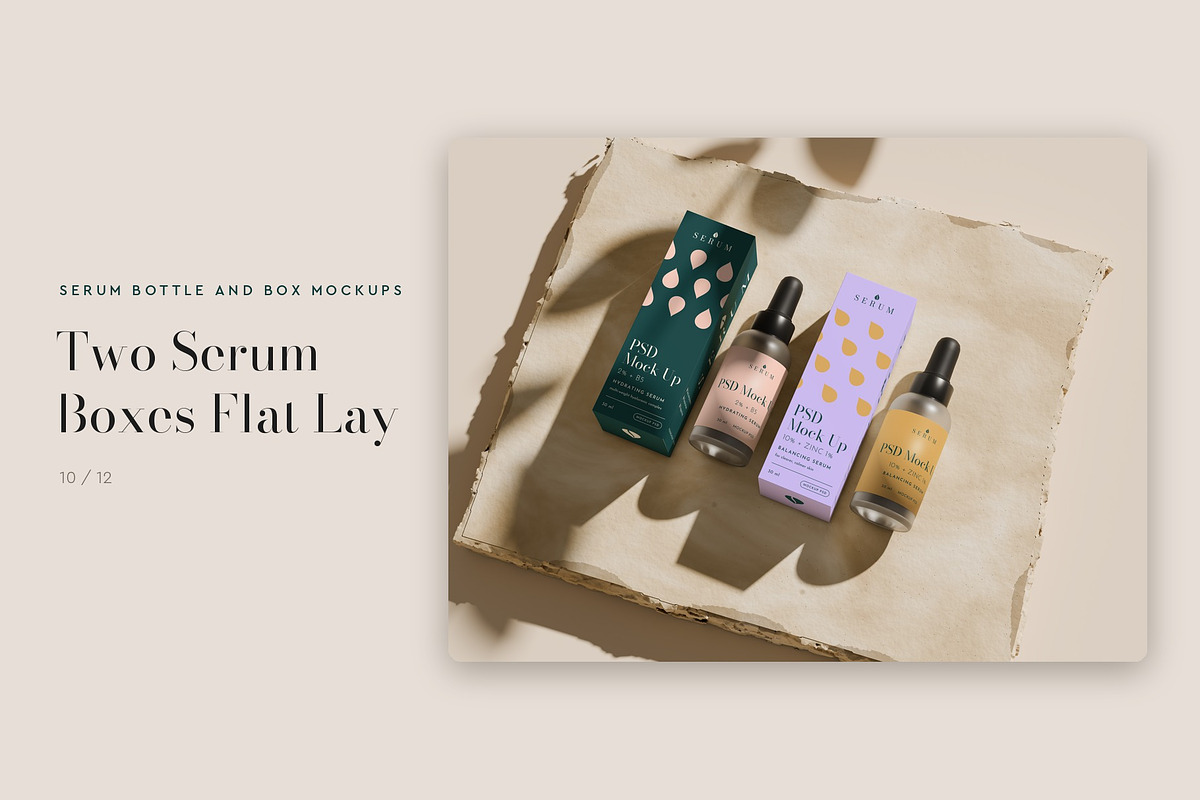 Serum Bottle and Box Mockup Pack, a Packaging Mockup by Motion-Box (Photo 11 of 14)