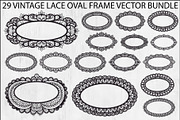 Vintage Lace Oval Frame Bundle, an Illustration by yasushie (Thumbnail 1 of 30)
