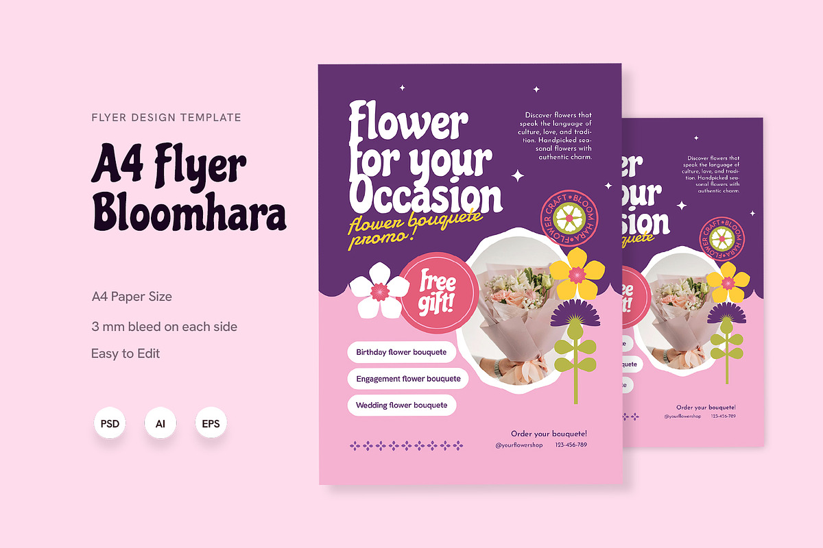 Bloomhara - Flyer, a Flyer Template by Fannan Studio (Photo 2 of 3)