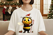Christmas Quirky Funny Bee Clipart, an Illustration by Designworld (Thumbnail 4 of 6)