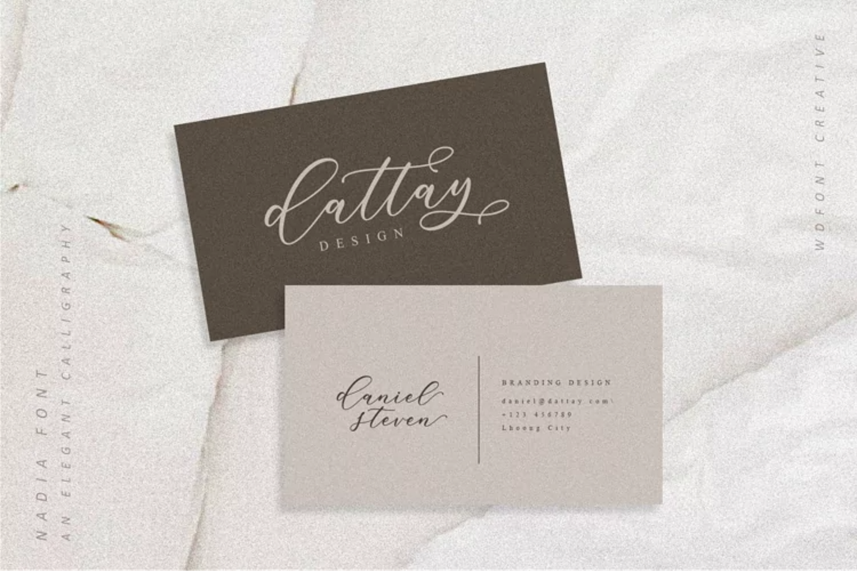 Nadia Script | Lovely Calligraphy, a Script Font by WDfont (Photo 10 of 10)