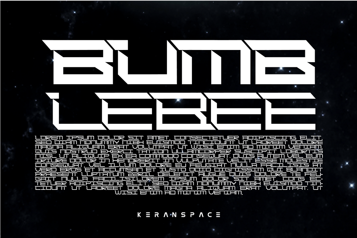 Keran Space Font, a Sans Serif Font by 177Studio (Photo 6 of 8)