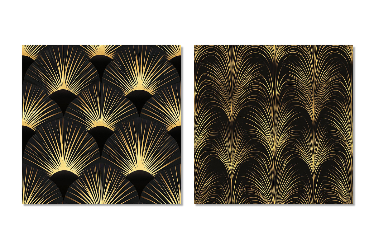Art Deco Black & Gold Digital Paper, a Texture Graphic by Dream Creation (Photo 6 of 6)