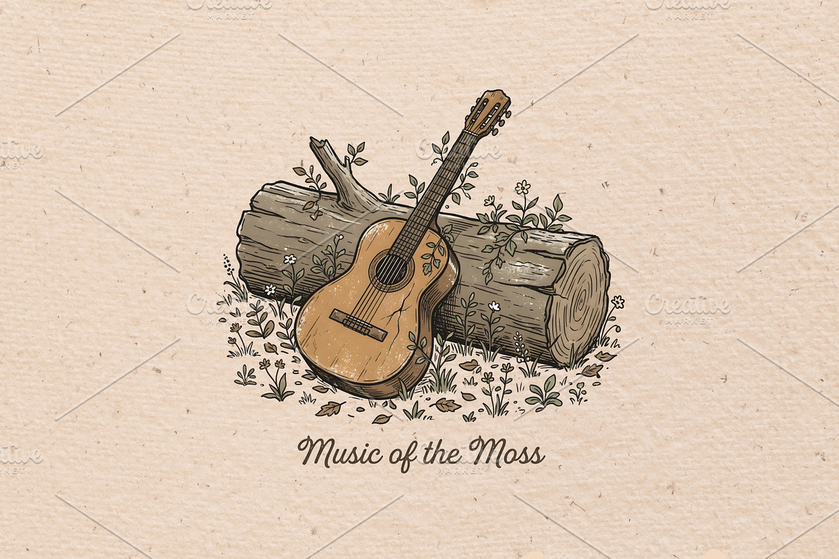 Music of the moss illustration, an Object Illustration by Vectorlina (Photo 1 of 4)
