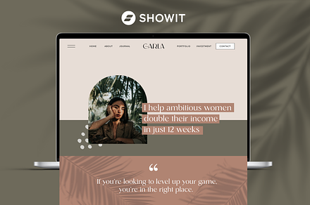 Carla Boho Showit Website Template