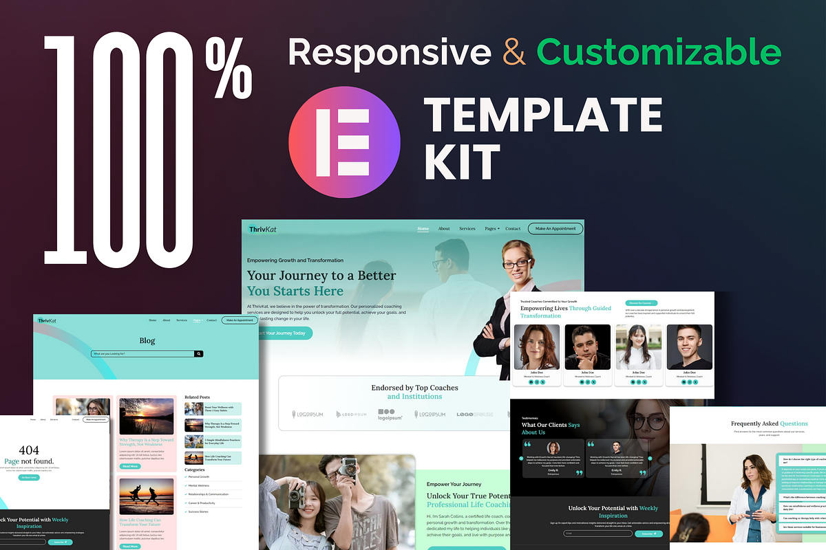 ThrivKat – Life Coach Template, a WordPress Template by AwaisTheTechie (Photo 2 of 10)