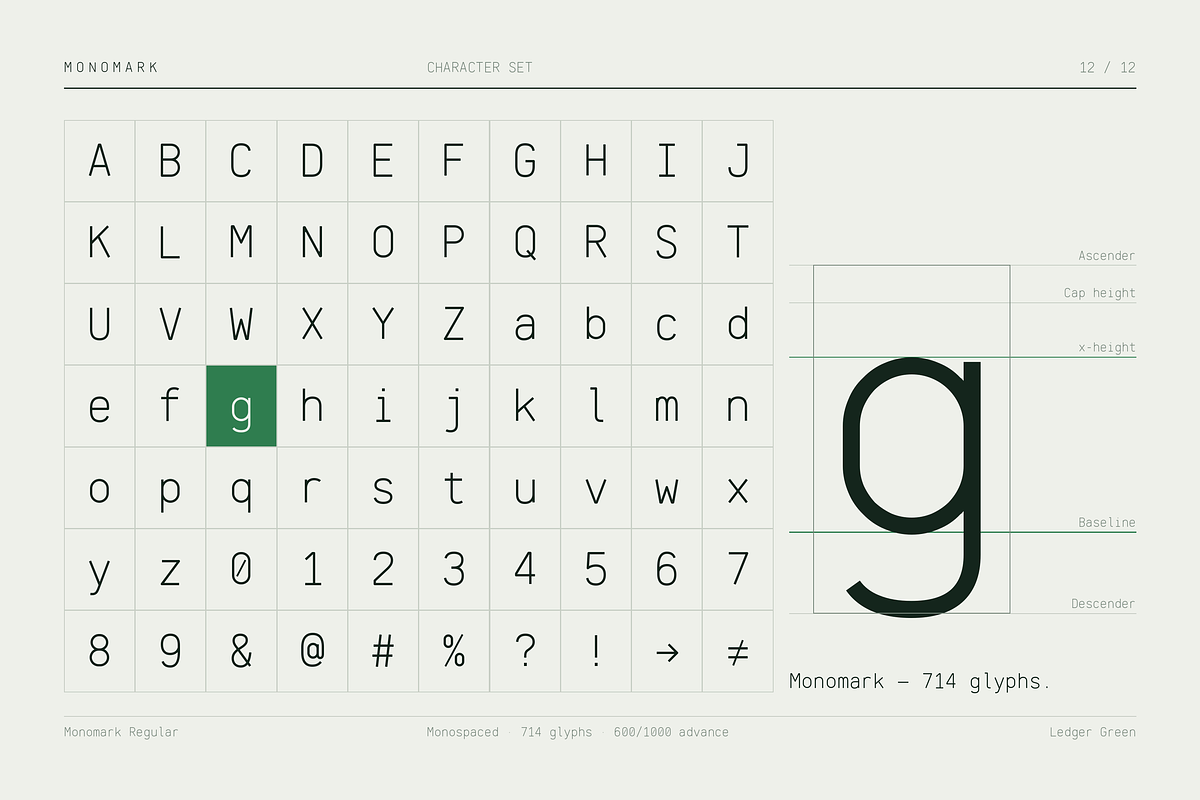 Monomark - Professional Monospace, a Sans Serif Font by HipFonts (Photo 12 of 17)