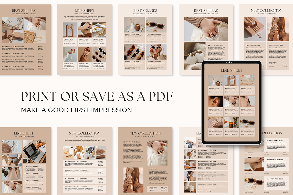 Wholesale Line Sheet Template, a Magazine Template by ShopRShop