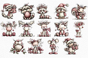 Whimsical Woodland Christmas Animals, an Illustration by Craft Nest (Thumbnail 4 of 6)