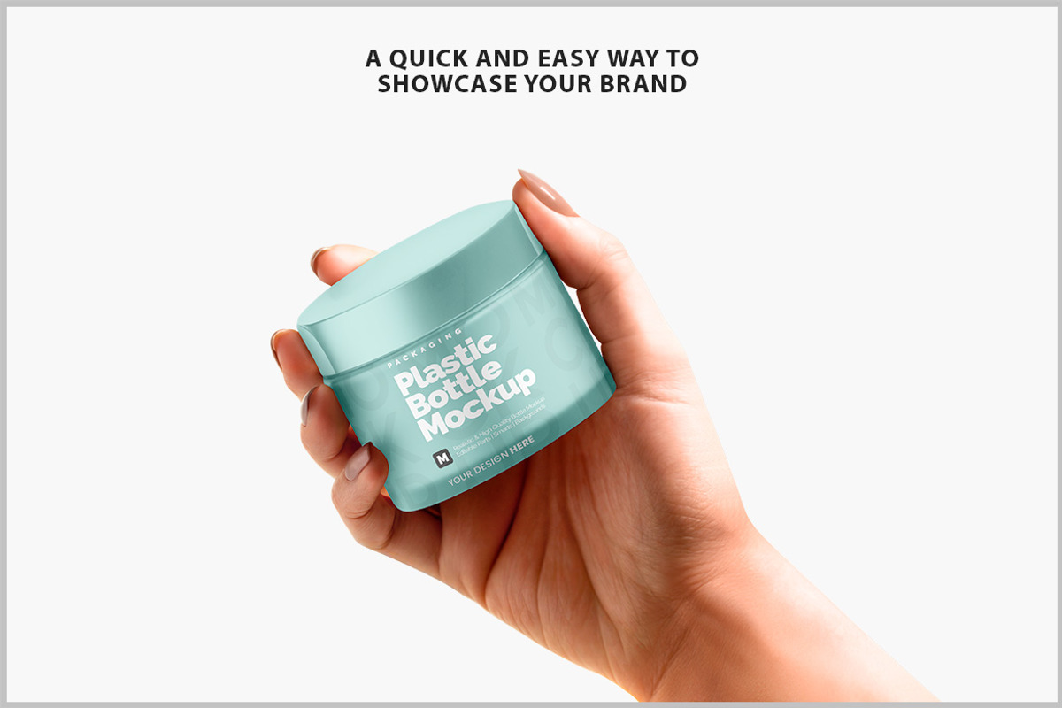 Hand Holding a Cream Jar Mockup PSD, a Packaging Mockup by Bruno's Shop (Photo 2 of 4)