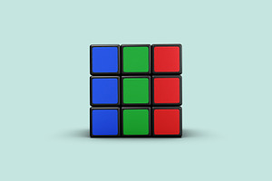 Rubik's Cube Mockup - 6 Views