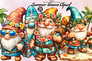 Summer Gnome Clipart Bundle, an Illustration by SVGArt (Thumbnail 1 of 9)