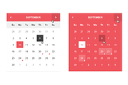 Flat Minimalistic Calendar Widgets, a Templates & Theme by Ondrej Lechan (Thumbnail 2 of 5)