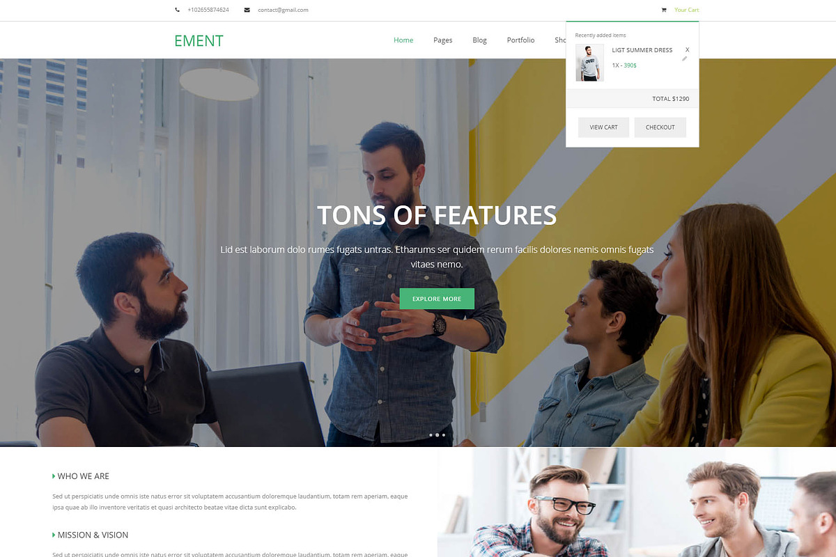 Ement - Responsive Multipurpose, a Bootstrap Template by Clasdesign