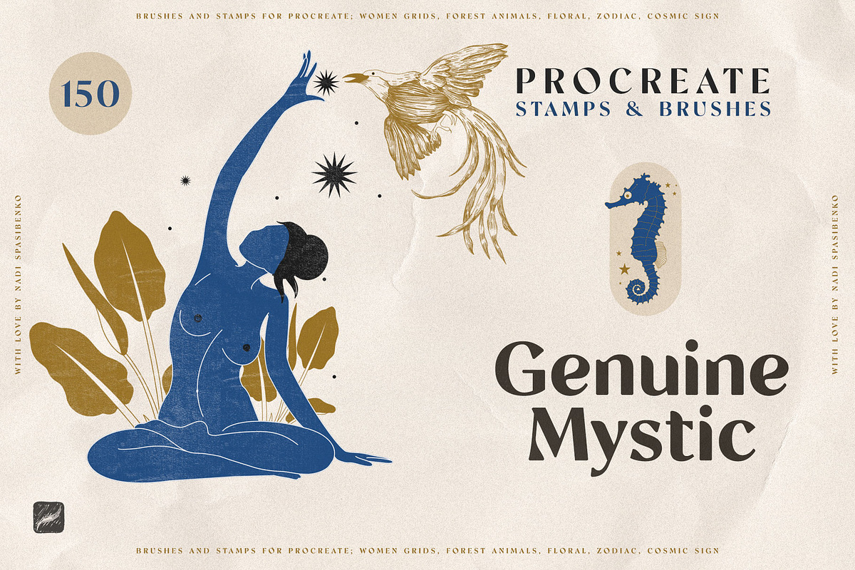 Genuine Mystic Procreate, Ps Stamps, a Brush Add-On by Spasibenko Art (Photo 1 of 9)