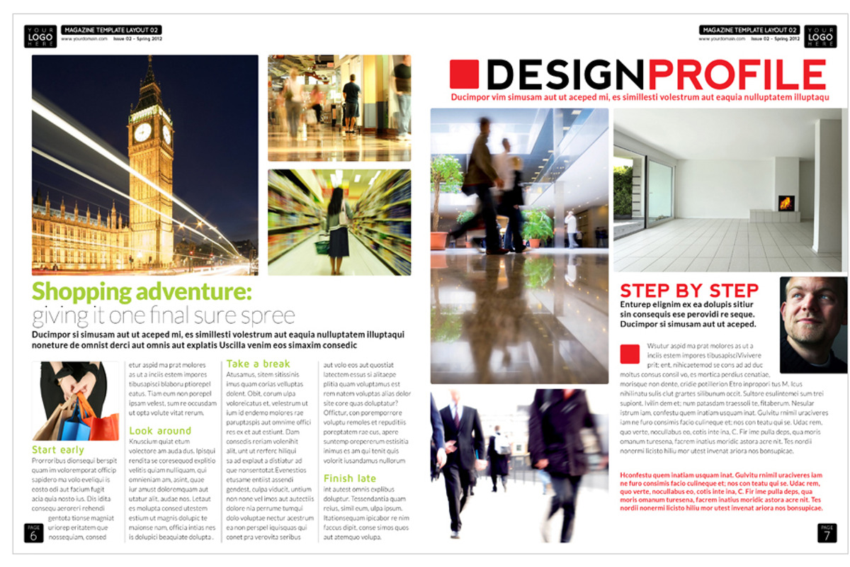 Magazine Template InDesign 02, a Magazine Template by Love Graphic Design (Photo 12 of 36)