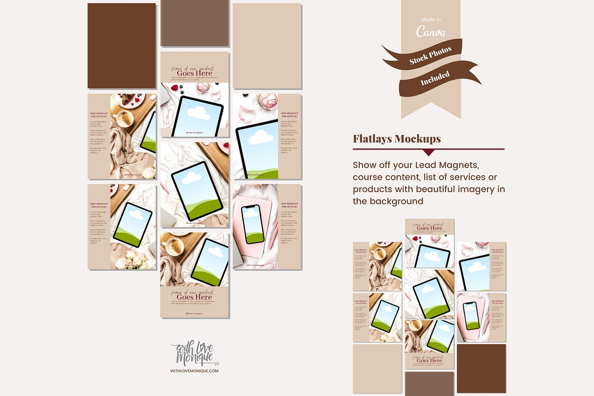 101 Instagram Canva Templates, a Social Media Template by With Love Monique (Photo 8 of 11)