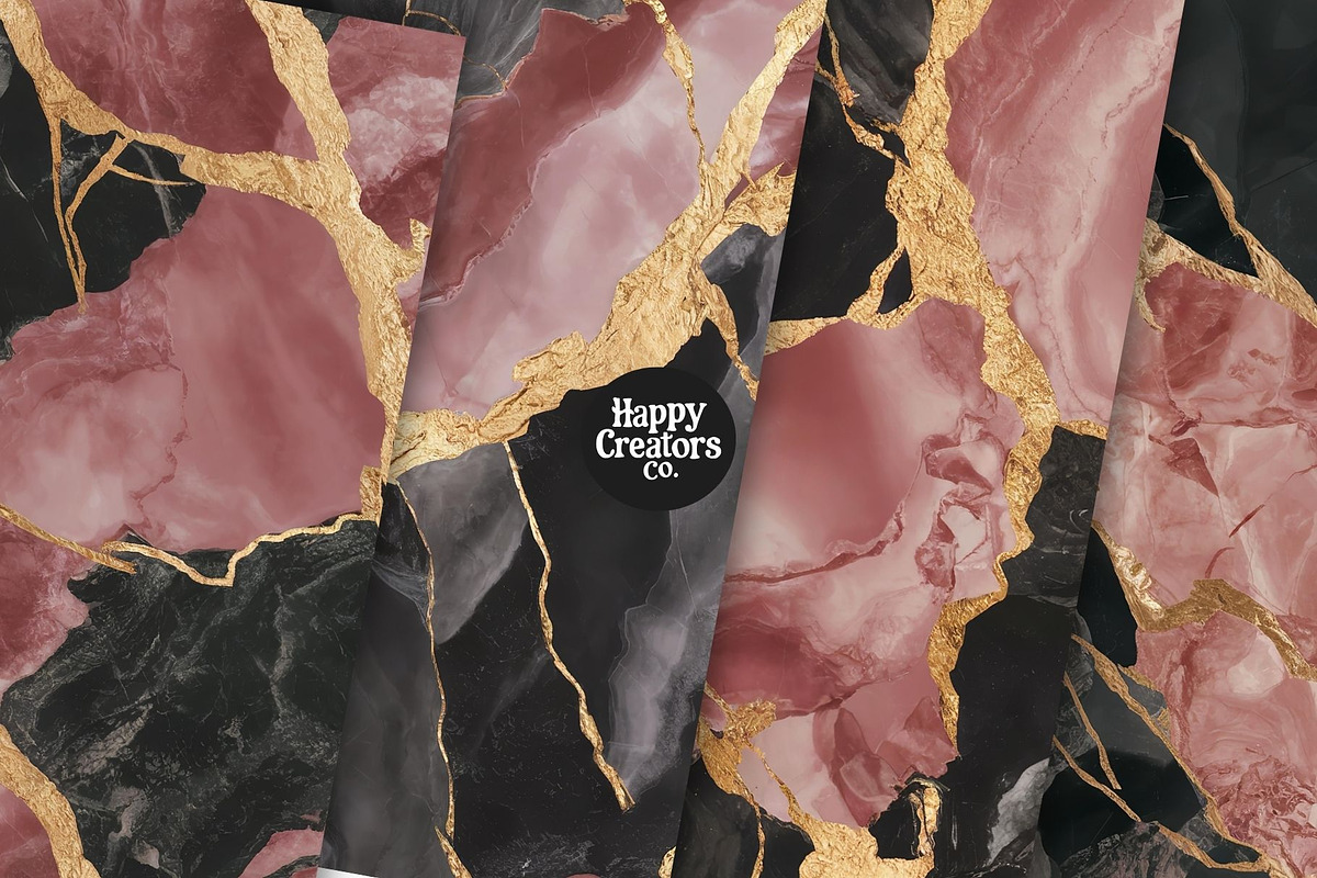 Black Marble Texture Patterns #2, a Texture Graphic by Happy Creators Co. (Photo 3 of 7)