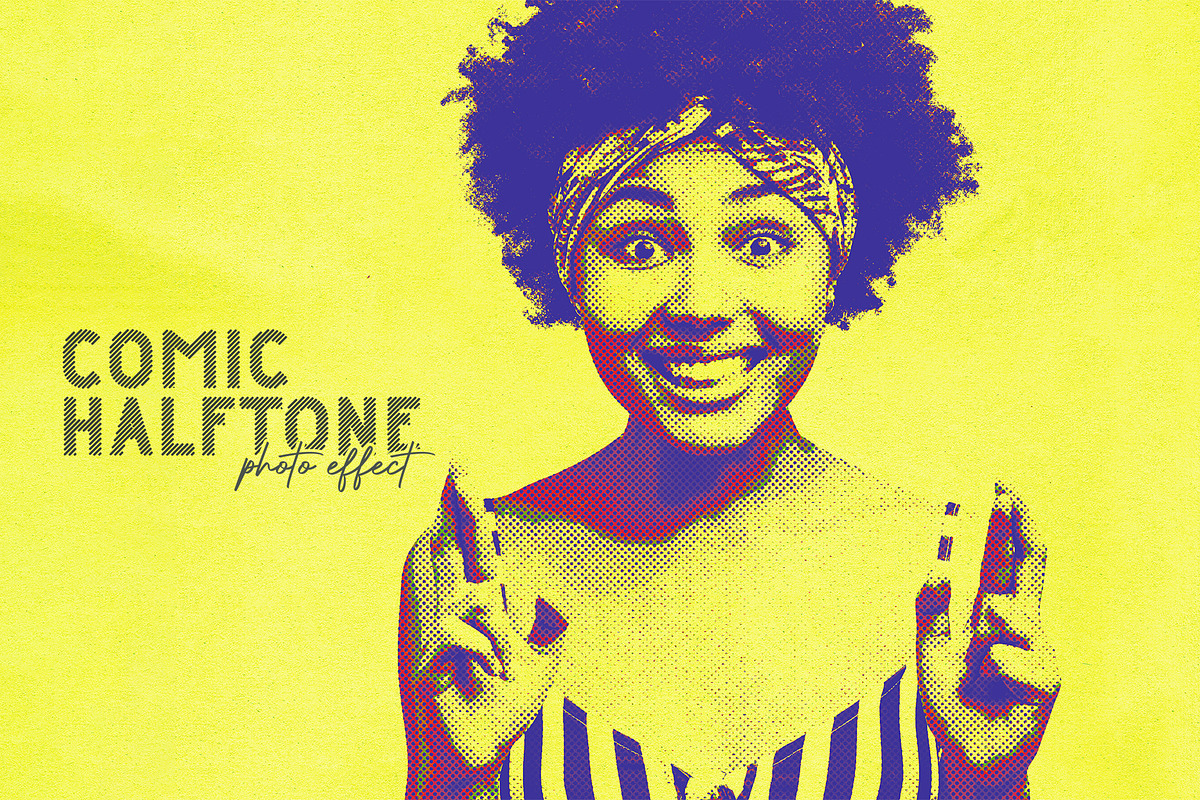 Comic Halftone Poster Photo Effect, an Action Add-On by Shovajit (Photo 1 of 7)