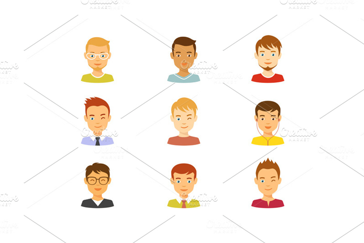 Man avatar creator and male icon set, an Emoji Icon by Teneresa (Photo 2 of 2)