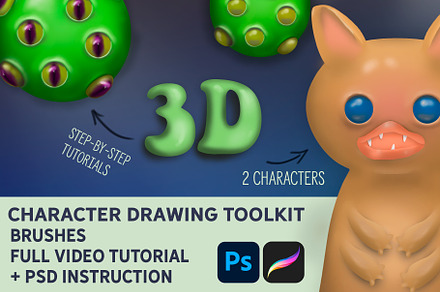 3D Draw Character Tutorial + Brushes
