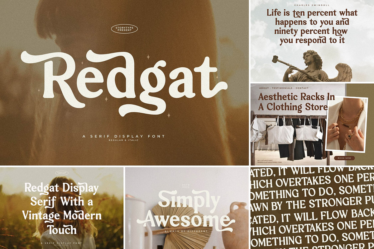 SALE! Modern & Stylish Serif Font, a Serif Font by Storytype Studio (Photo 6 of 41)