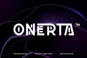 Onerta - Neon Futuristic Font, a Sans Serif Font by Iqsiart Studio