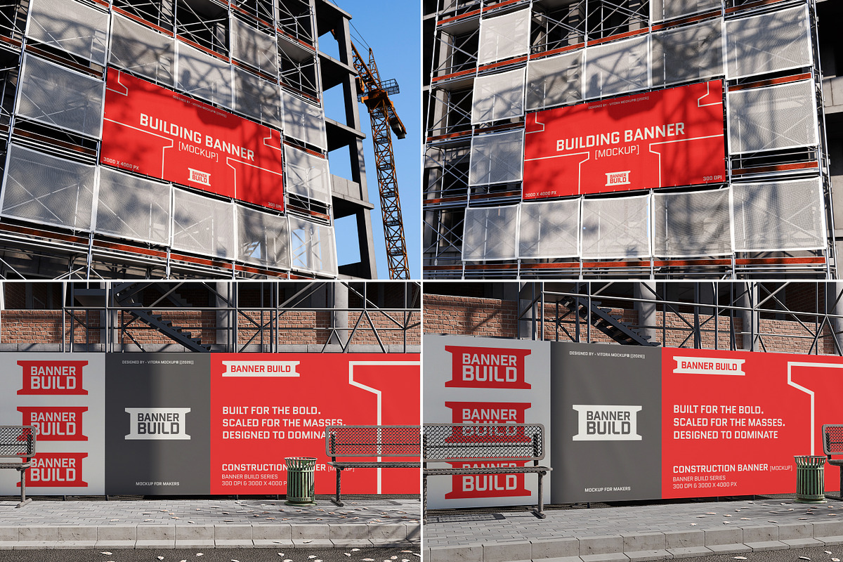 40 Construction Banner Mockup Bundle, a Mockup by Vitora Mockup (Photo 11 of 12)