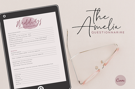 Canva Wedding Questionnaire Template, a Brochure Template by Rachel Harper Designs
